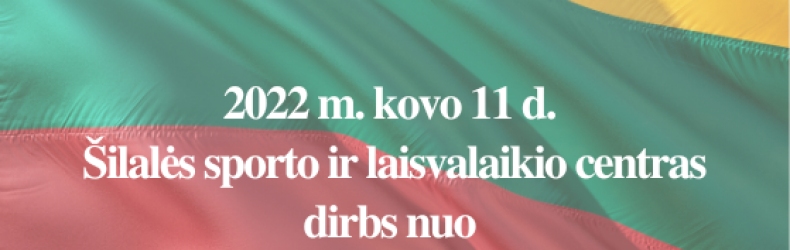 2022 m. kovo 11 d. Šilalės baseinas dirbs nuo 9.00-21.00 val.