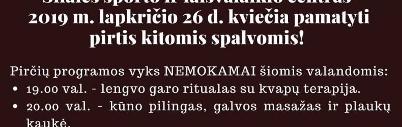 Kviečiame išbandyti pirčių programas!!!!