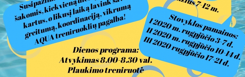 Kviečiame registruotis vaikus į dienos Intensyvaus mokymo plaukti stovyklą!