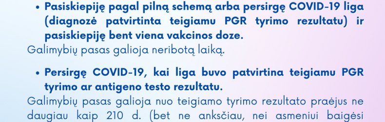 Šilalės sporto ir laisvalaikio centras, vykdydamas LR Vyriausybės nutarimą, nuo 2021 m. gruodžio 28 d. paslaugas privalo teikti tik asmenims, turintiems galiojantį Galimybių pasą.
