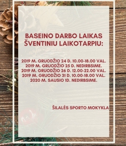 Baseino darbo laikas šventiniu laikotarpiu!