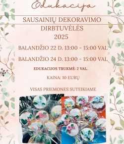 Kviečiame sudalyvauti edukacijoje.