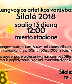 Lengvosios atletikos varžybos Šilalė 2018