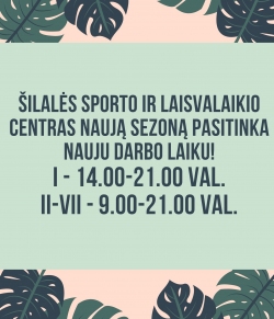 Naujas baseino sezonas prasideda nauju darbo laiku!