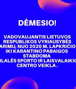 Stabdoma Šilalės sporto ir laisvalaikio veikla!