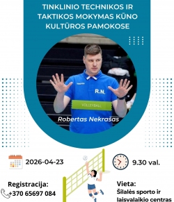 Nuotrauka Tinklinio technikos ir taktikos mokymai